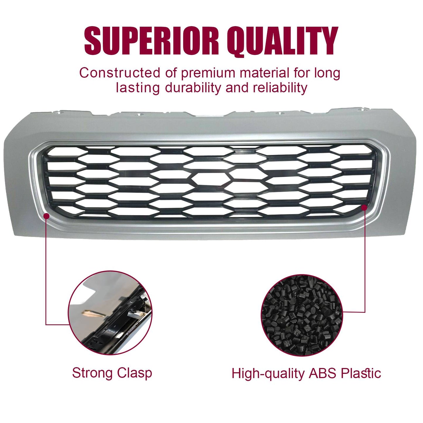 Front Grill For 2019-2022 Ram ProMaster 1500 2500 3500 Gloss Black