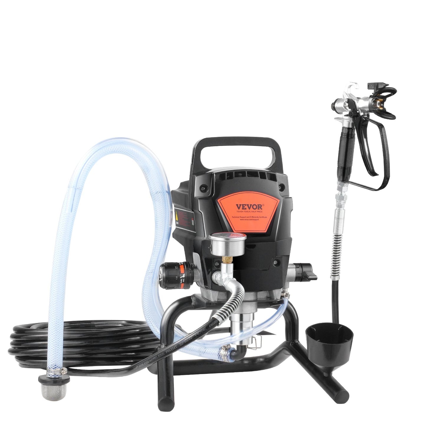 950W Stand Airless Paint Sprayer, 3000PSI High Efficiency Electric Airless Sprayer, Handheld Paint Sprayers For Home Interior And Exterior Furniture And Fences, Fine And Even Painting Effect
