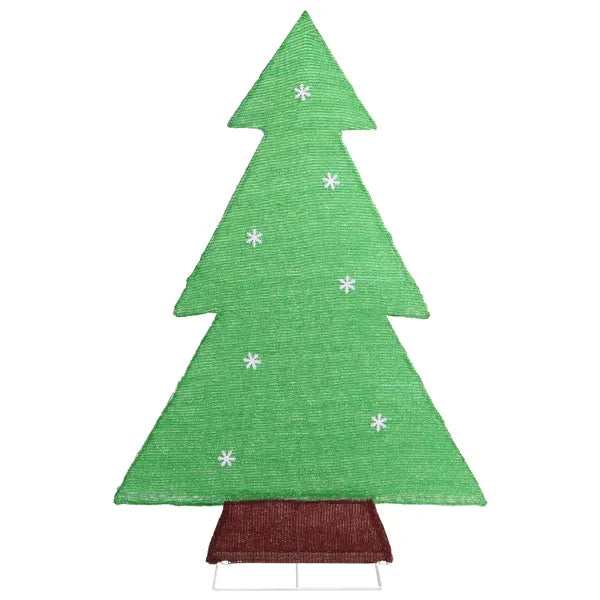 4FT Lighted Christmas Tree Yard Decorations, Pre-lit Holiday Decor With 110 Warm White LED Lights For Xmas Outdoor Indoor Decor Lighted Holiday Displays