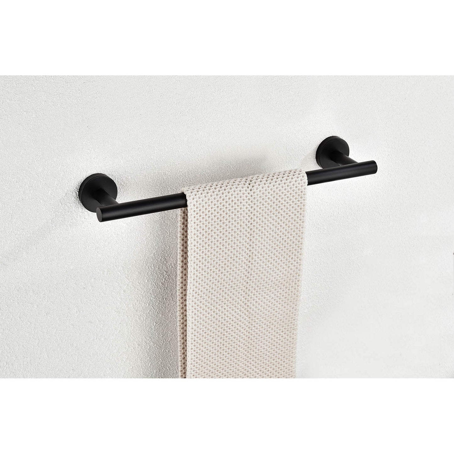 3-Pieces Bathroom Hardware Accessories Set - Towel Bar, Toilet Paper Holder, Robe Towel Hooks