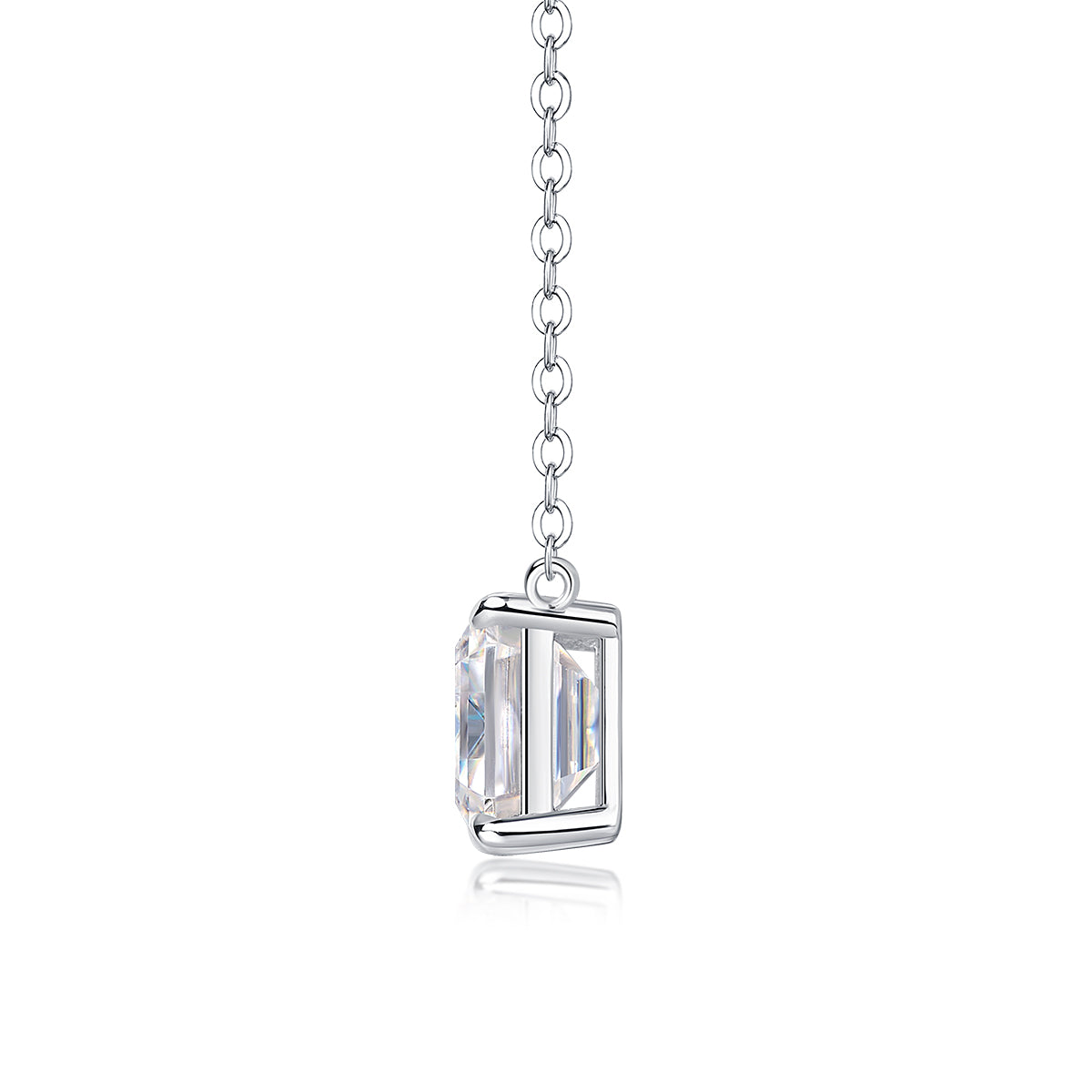 1Mirage In The Mirror - A Trendy Diamond Pendant Necklace Set With Octagonal  Moissanite S925 Sterling Silver And Platinum Plating Prohibit TikTok sales