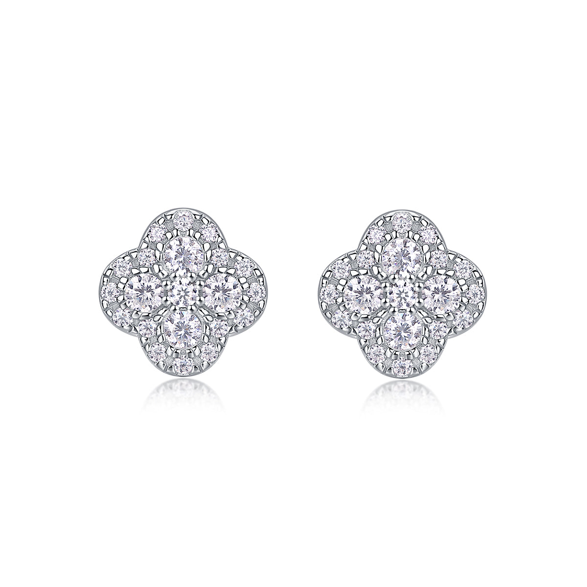 Ningxiang - Fashionable And Luxurious Diamond Jewelry Earrings Set With Moissanite S925 Sterling Silver And Platinum-plated Stud Earrings