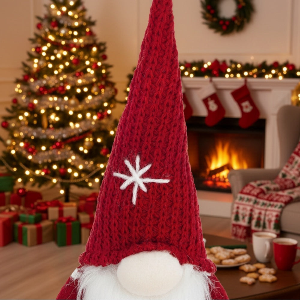 2PCS Set Christmas Gnome Decorations 5.9x4.5x15in Adorable Holiday Tabletop Ornaments Perfect For Party Gifts & Home Display