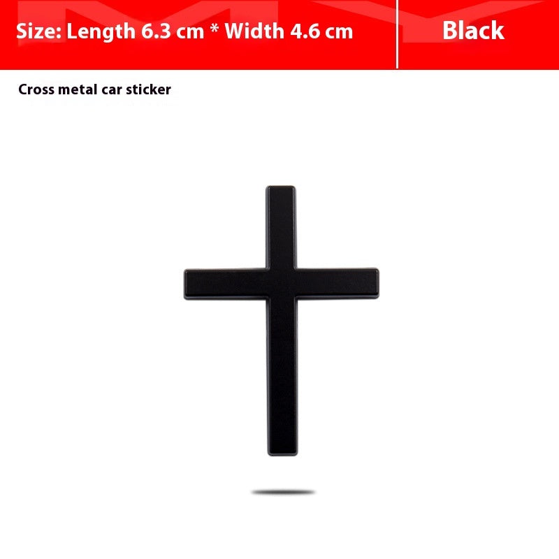 Car Metal Sticker 3D Cross Bumper Stickers