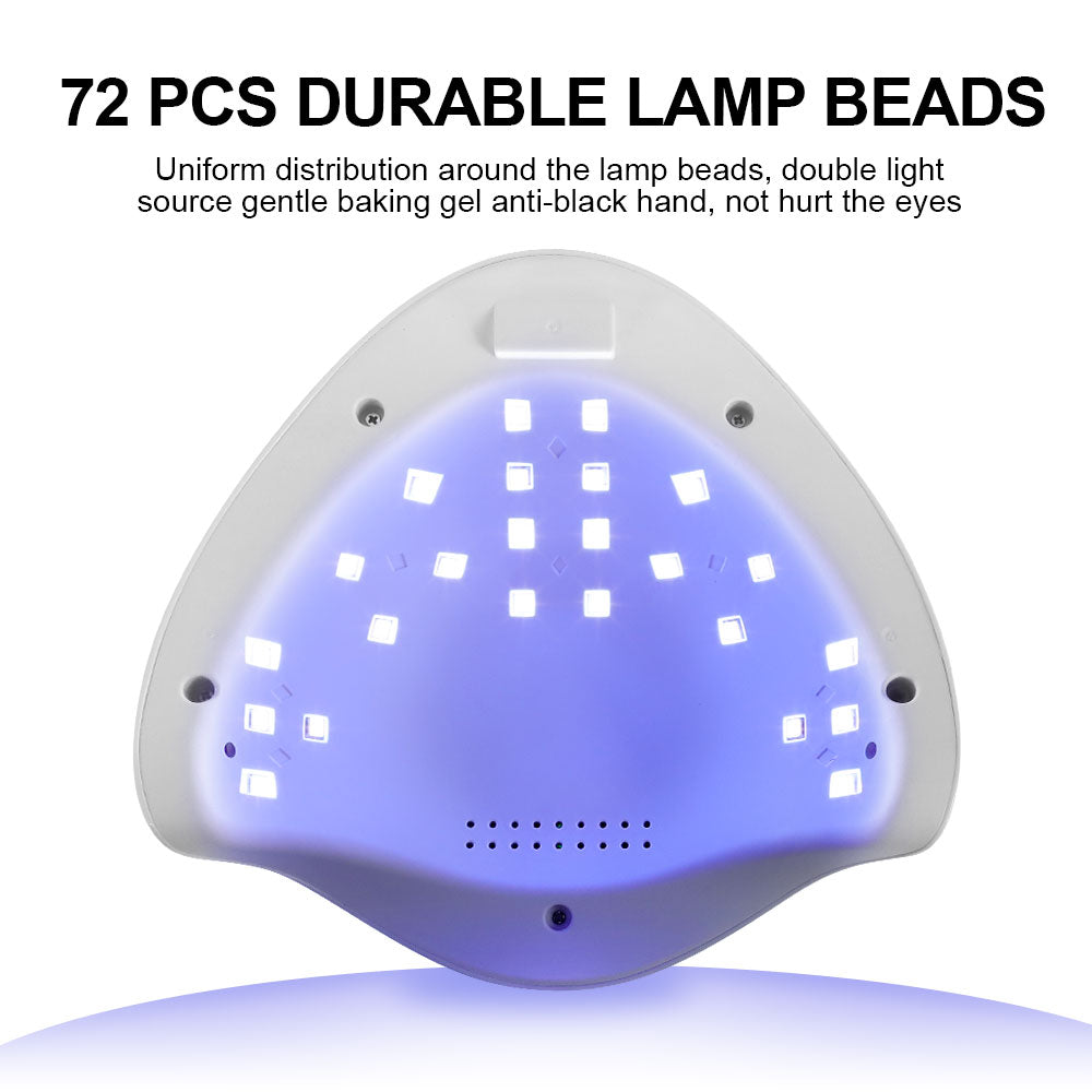 LED Nail Lamp, Nail Dryer Gel Nail Polish Curing LED UV Light With 4 Timers Automatic Sensor LCD Display Professional Nail Art Tools Accessories For Fingernail Toenail Salon