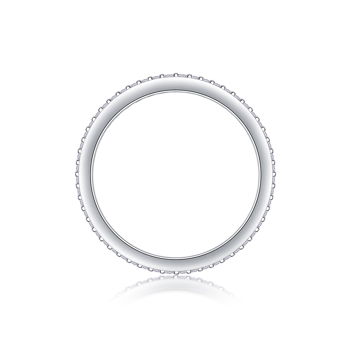 Light Up The Moments - A Fashionable Jewelry Ring Set With Moissanite S925 Sterling Silver And Platinum-plated Diamond