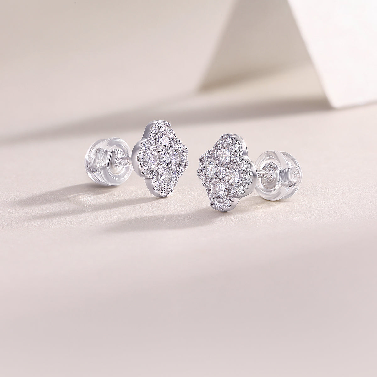 Ningxiang - Fashionable And Luxurious Diamond Jewelry Earrings Set With Moissanite S925 Sterling Silver And Platinum-plated Stud Earrings