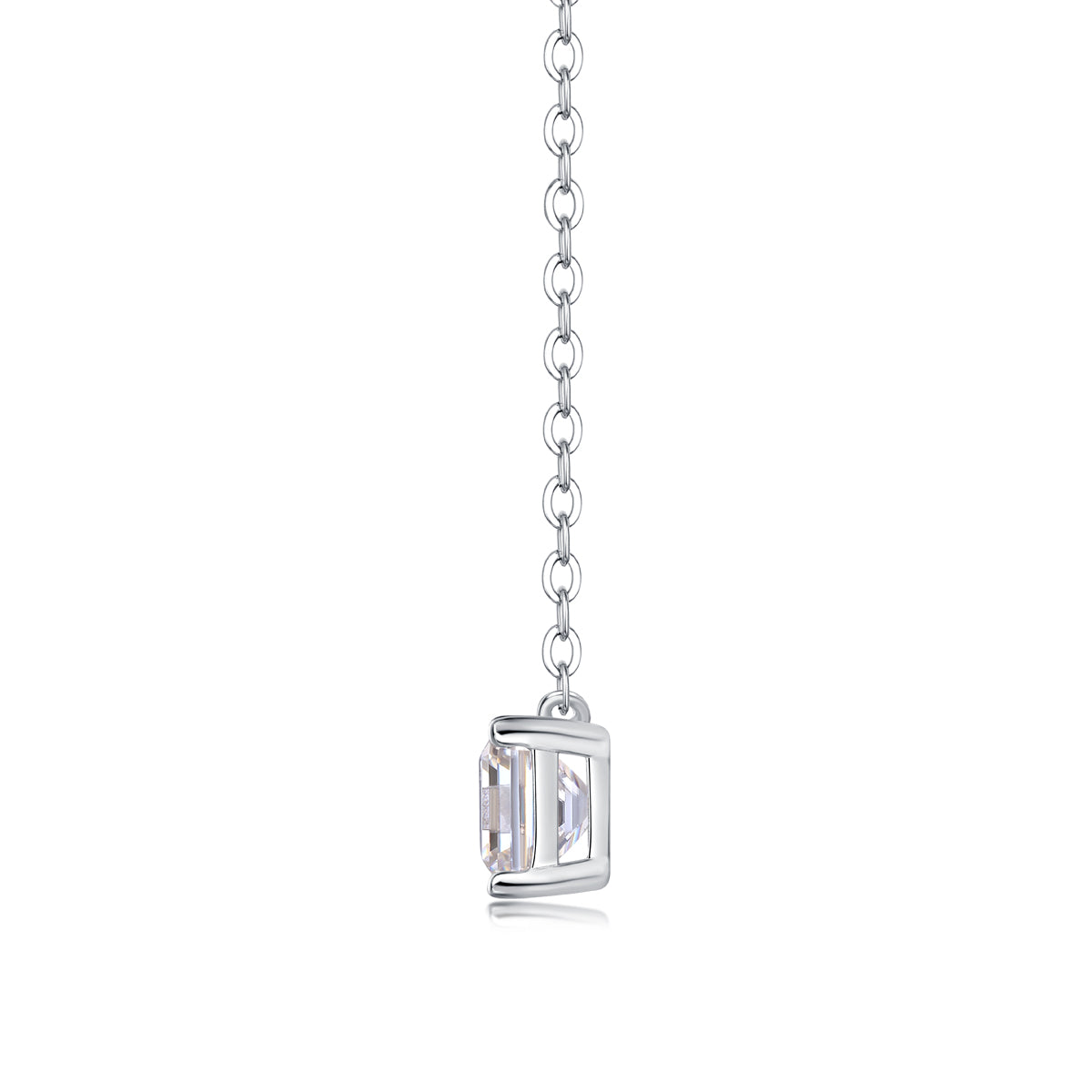 Eternal - A Fashionable And Luxurious Diamond Jewelry Pendant Set With Square Moissanite S925 Sterling Silver