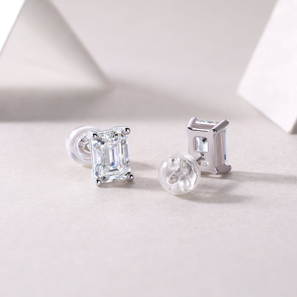 1Sink Into Luxury Fashion Diamond Earrings Studs Set With Mosan Diamond Silver Ornaments Prohibit TikTok sales