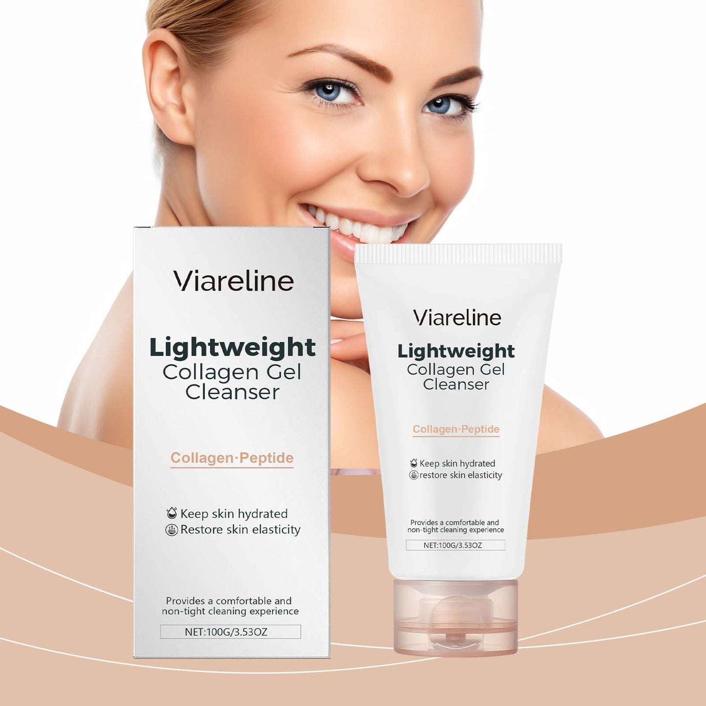 Viareline This Facial Cleanser Gently Caresses And Cleanses The Facial Skin, Making It Smooth, Moisturizing And Hydrating