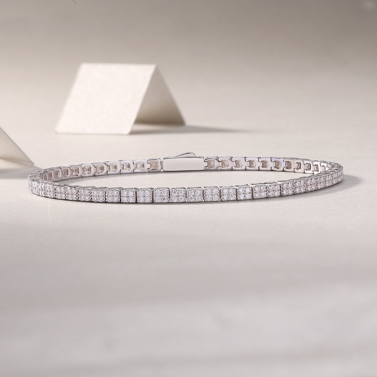 Piano Poet Luxurious Fashion Set Moissanite Diamond S925 Silver Bracelet Rivaling Natural Diamonds