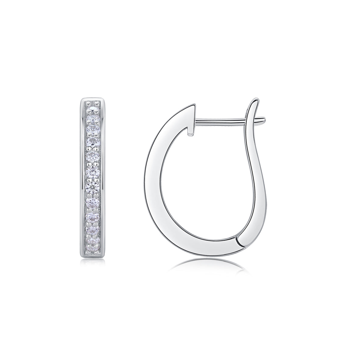 Morning Dew - Fashionable And Luxurious Diamond Jewelry Set With Moissanite S925 Sterling Silver And Platinum-plated Stud Earrings