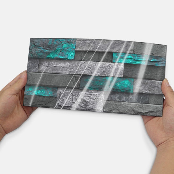 Modern Green Marble Stone Tile Peel And Stick Wallpaper Removable Self-Adhesive Wall Sticker Wallpaper PVC Home Decoration