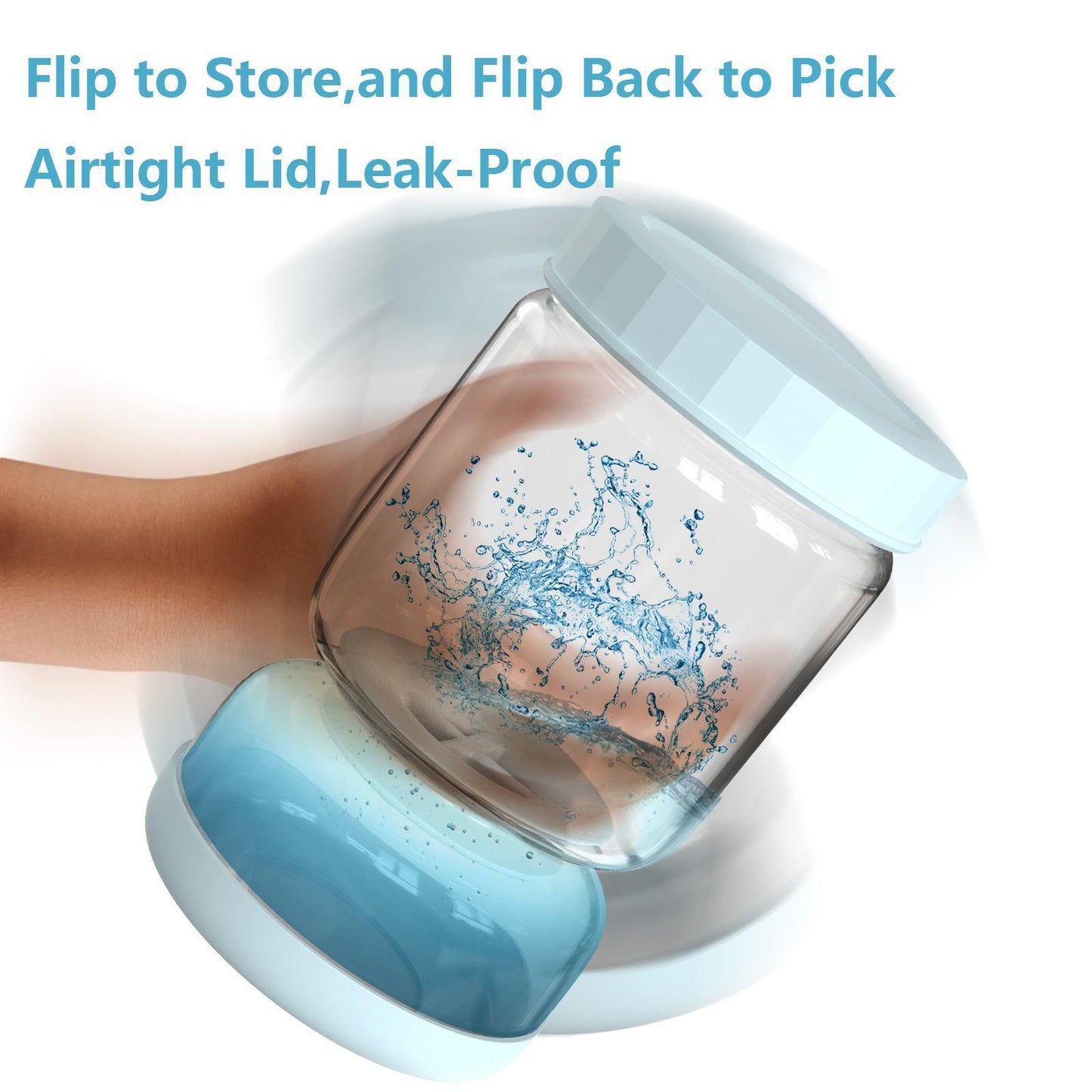 Kitchen Glass Food Storage Bottles and Strainer