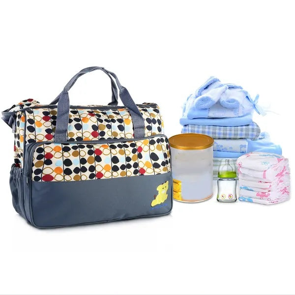 5PCS Baby Nappy Diaper Bags Set Mummy Diaper Shoulder Bags W