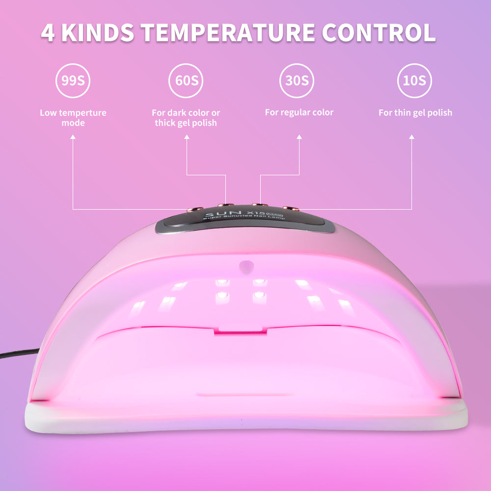 UV LED Nail Lamp, Professional Nail Dryer For Gel Polish Curing - 4 Timer Settings, Fast Drying For Fingers And Toes, Home Salon Manicure Light