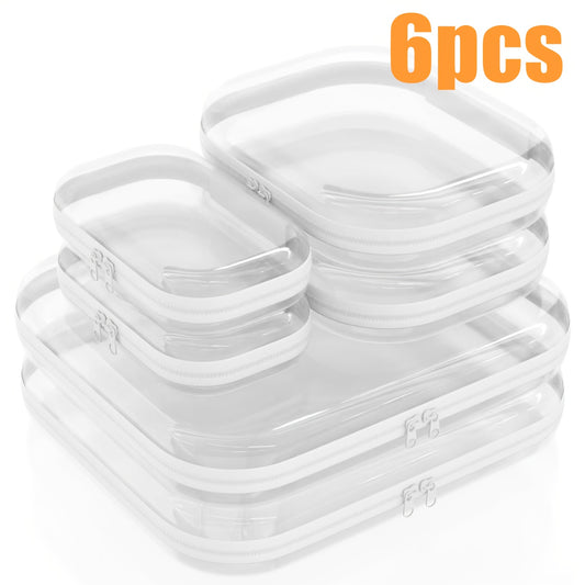 6-piece Double-zipper Storage Boxes