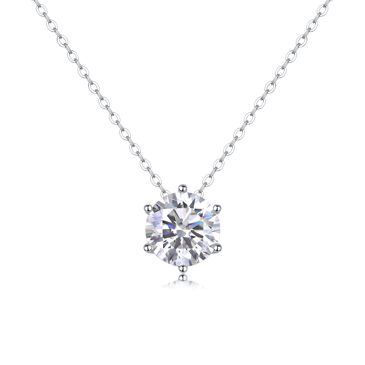 1Afternoon Rose - A Fashionable And Luxurious Diamond Jewelry Pendant Set With 1-carat, 2-carat And 3-carat Moissanite S925 Sterling Silver And Platinum Plating Prohibit TikTok sales