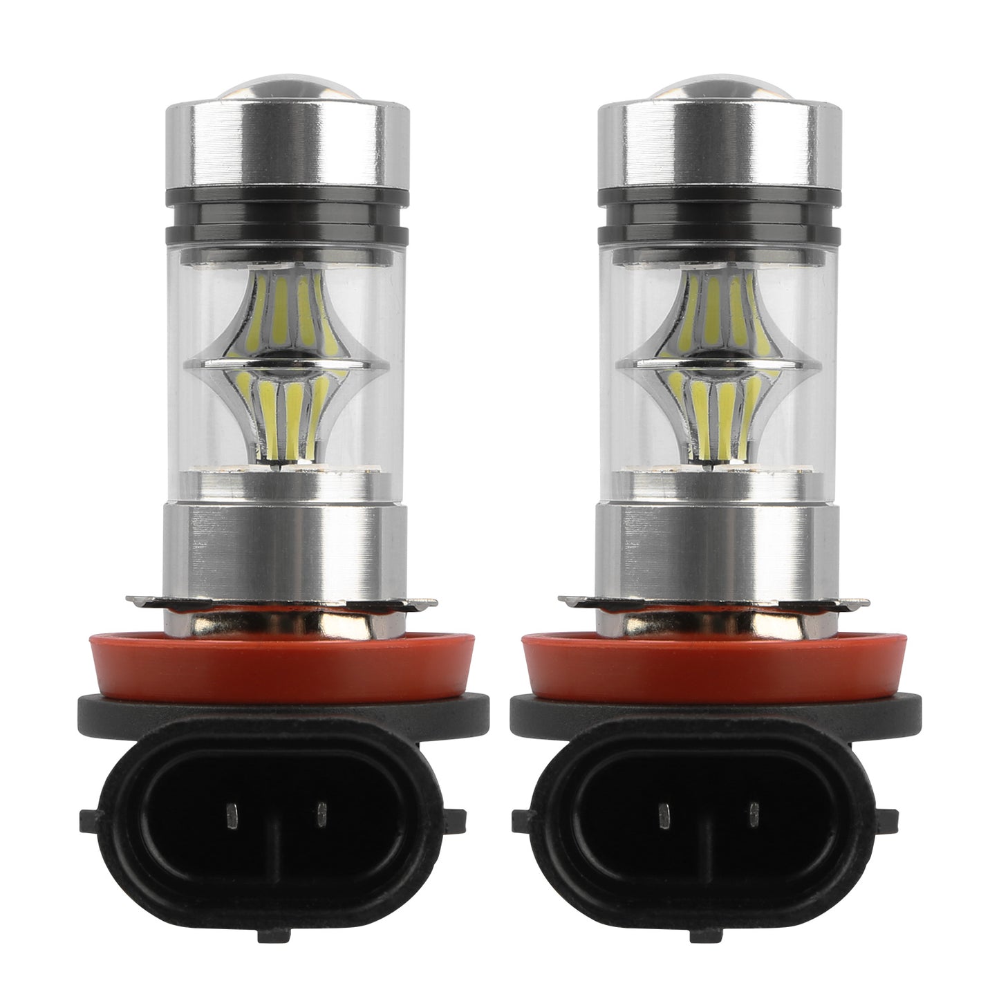 2PCS H8-H9-H11 LED Fog DRL Light Bulb IP65 Water-Resistant 360 Degree Beam Angle 6000K White