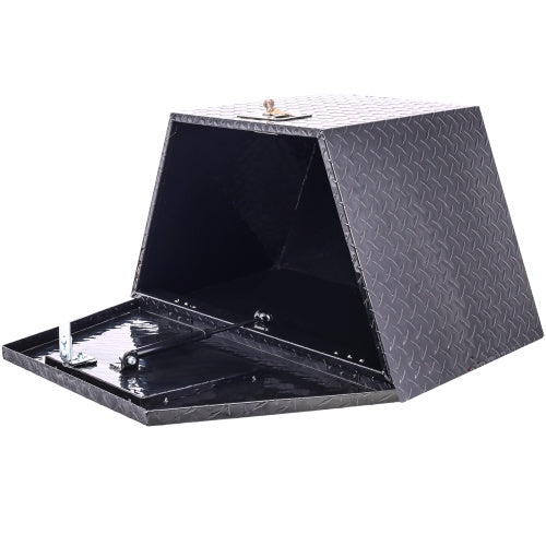 29inch Aluminum Tool Box, heavy Duty Truck Bed Tool Box, outdoor Trailer Pickup Storage Tool Box,RV Storage Organizer,underbody Box W Lock Keys,black 29x16.5x18.5inch