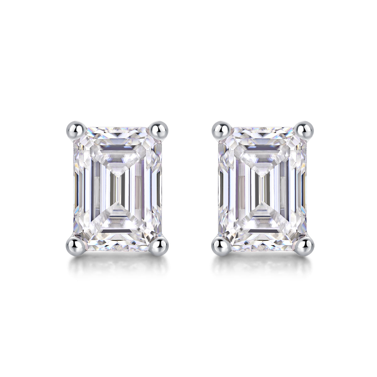 1Sink Into Luxury Fashion Diamond Earrings Studs Set With Mosan Diamond Silver Ornaments Prohibit TikTok sales