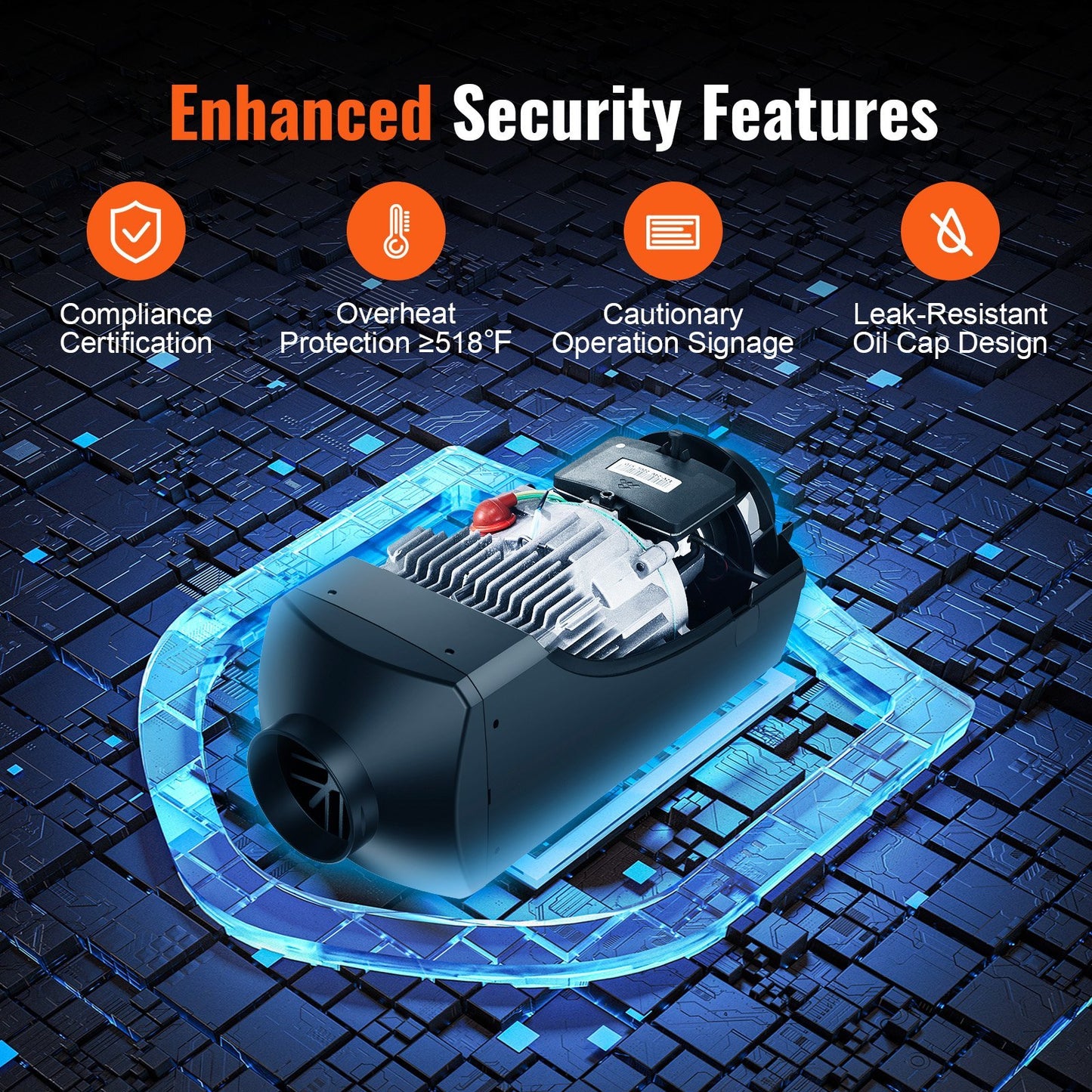 Bluetooth App Control Diesel Air Heater, 12V 5KW Diesel Heater With Automatic Altitude Adjustment, Remote Control And LCD, Diesel Parking Heater For RV Trailer Camper Van Boat And Indoors