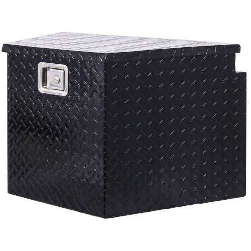 29inch Aluminum Tool Box, heavy Duty Truck Bed Tool Box, outdoor Trailer Pickup Storage Tool Box,RV Storage Organizer,underbody Box W Lock Keys,black 29x16.5x18.5inch