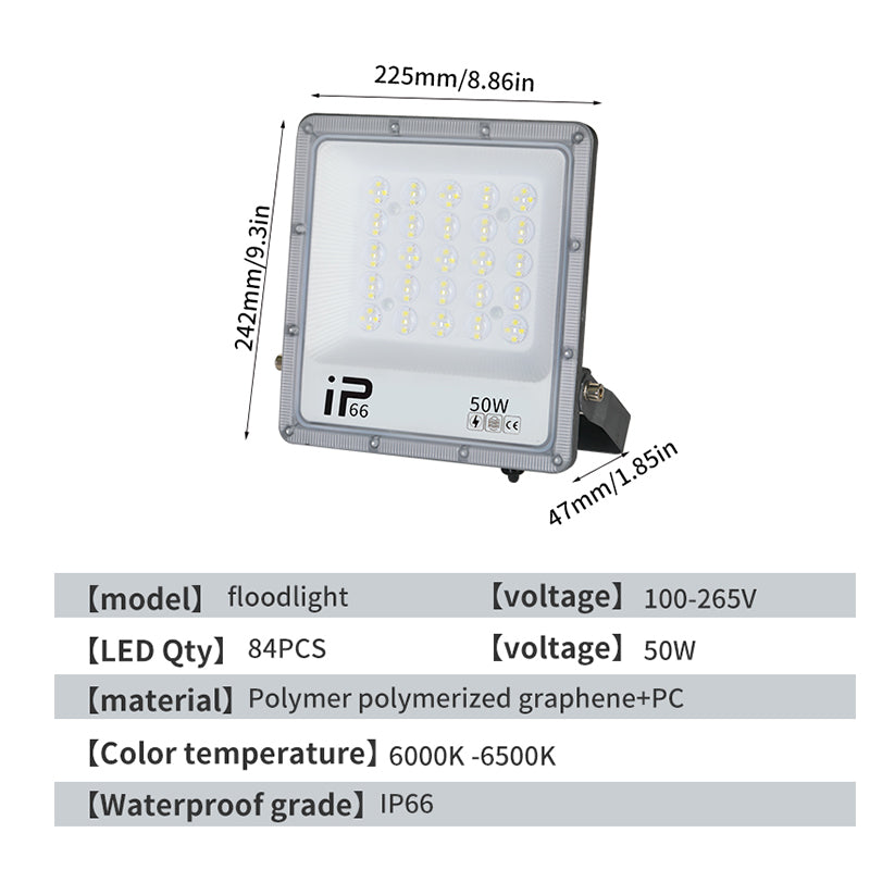 LED Floodlight, Outdoor Waterproof Strong Light, Ultra Bright Construction Site Factory RV Room Searchlight, Outdoor High-power Lighting Lamp