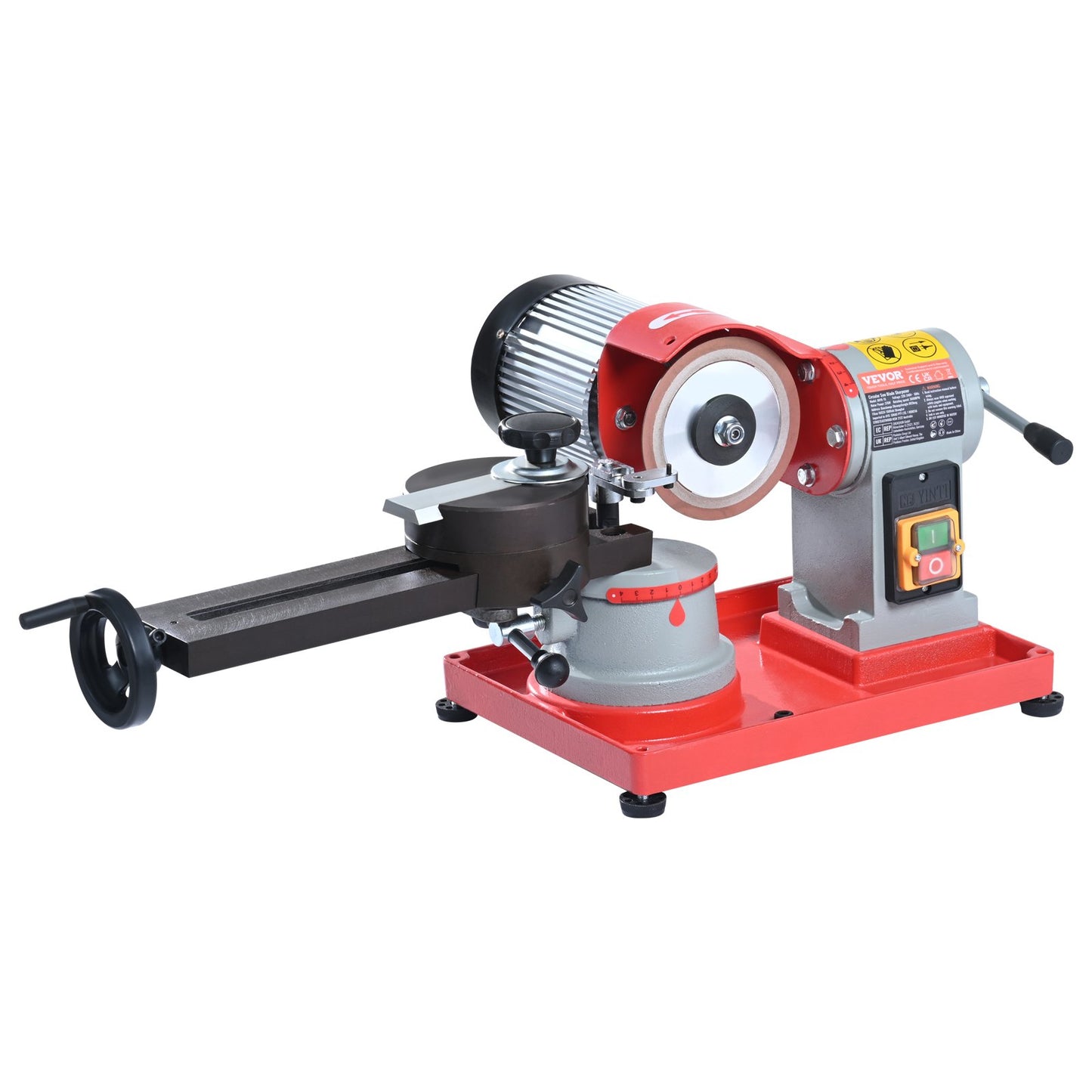Circular Saw Blade Sharpener, 370W 3600RPM Rotary Angle Mill Grinder, Saw Blade Grinding Sharpening Machine With 6 Saw Centerings, 5-inch Grinding Wheel For Carbide Tipped Saw Blades