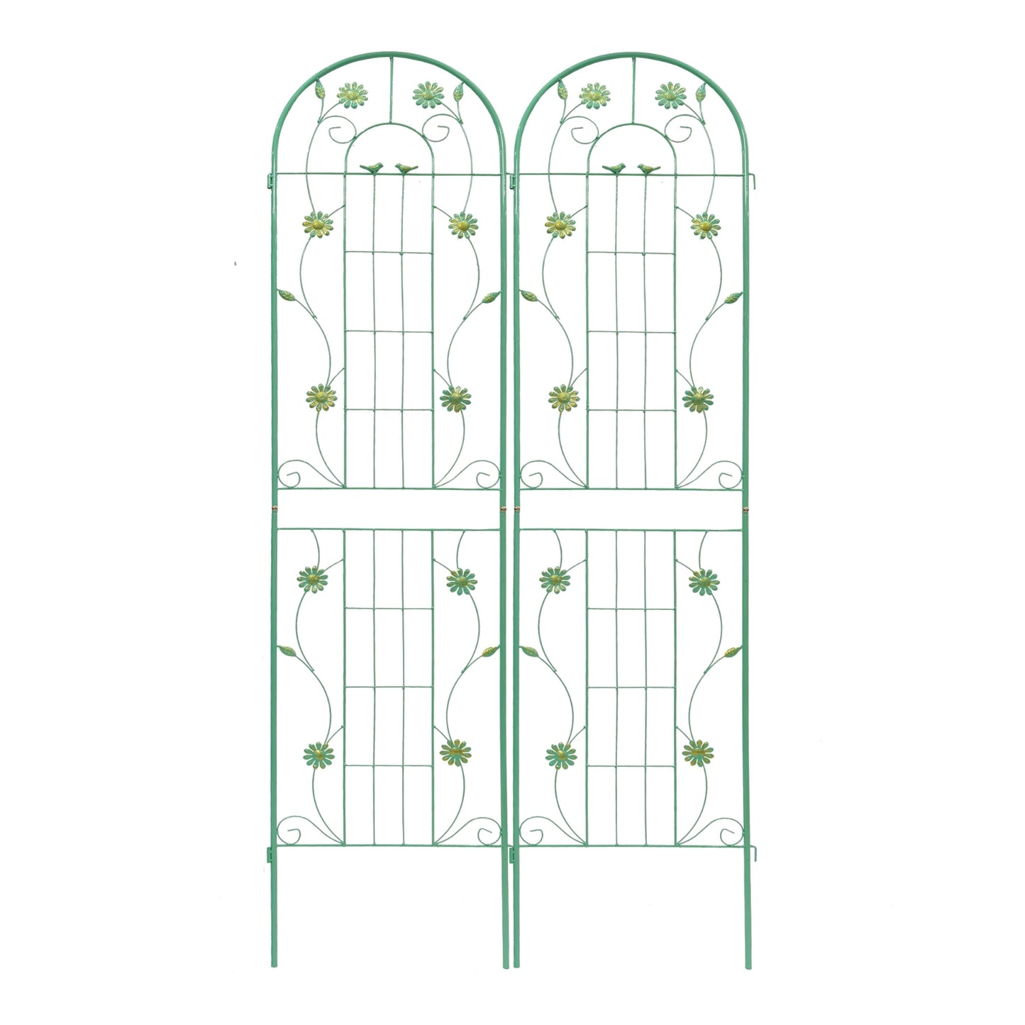 2-Pack Metal Garden Trellis 86.7x19.7 Rustproof For Climbing Plants Outdoor