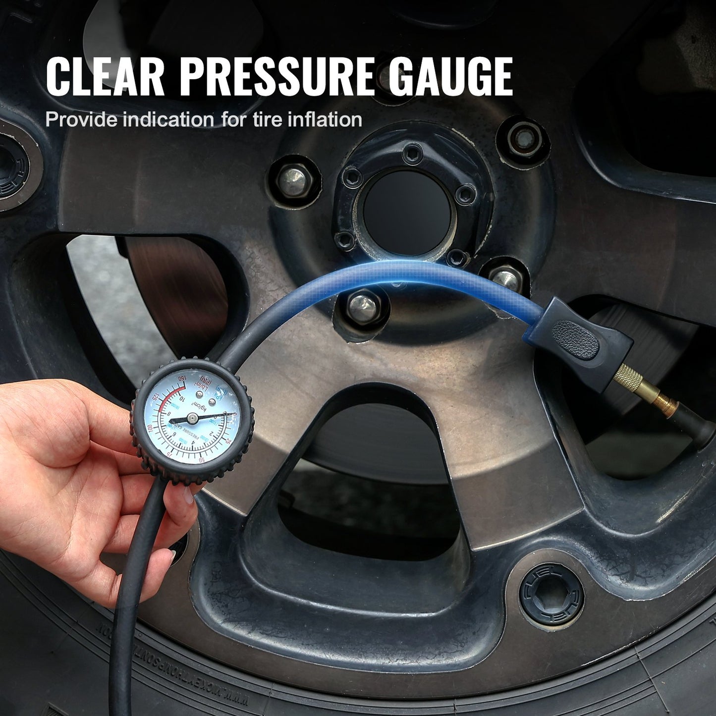 10.6 CFM Heavy Duty Air Compressor, 30s Fast Inflation | Dual-Cylinder Portable Tire Inflator, 12V 150PSI Offroad Air Pump With Adapters For Trucks Car SUV 4 X 4 Vehicle RV
