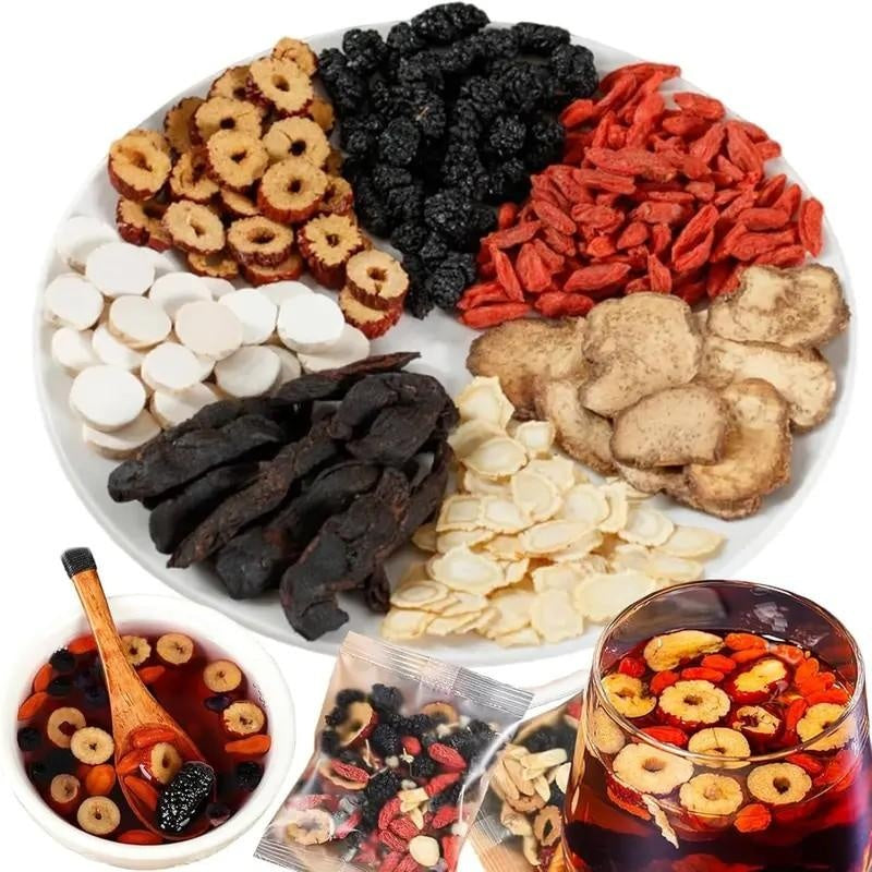 Handmade Red Dates And Goji Berry Eight Treasure Tea, Individually Packaged And Portable, Warming And Nourishing Health Tea For Autumn And Winter,1pc Contains 20 Packets