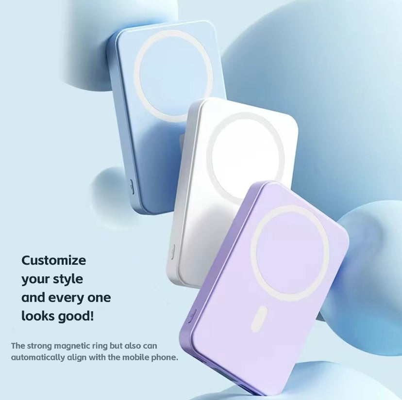 Magnetic Powerbank for Portable Wireless FastCharger 10000mAh Type - C Cable