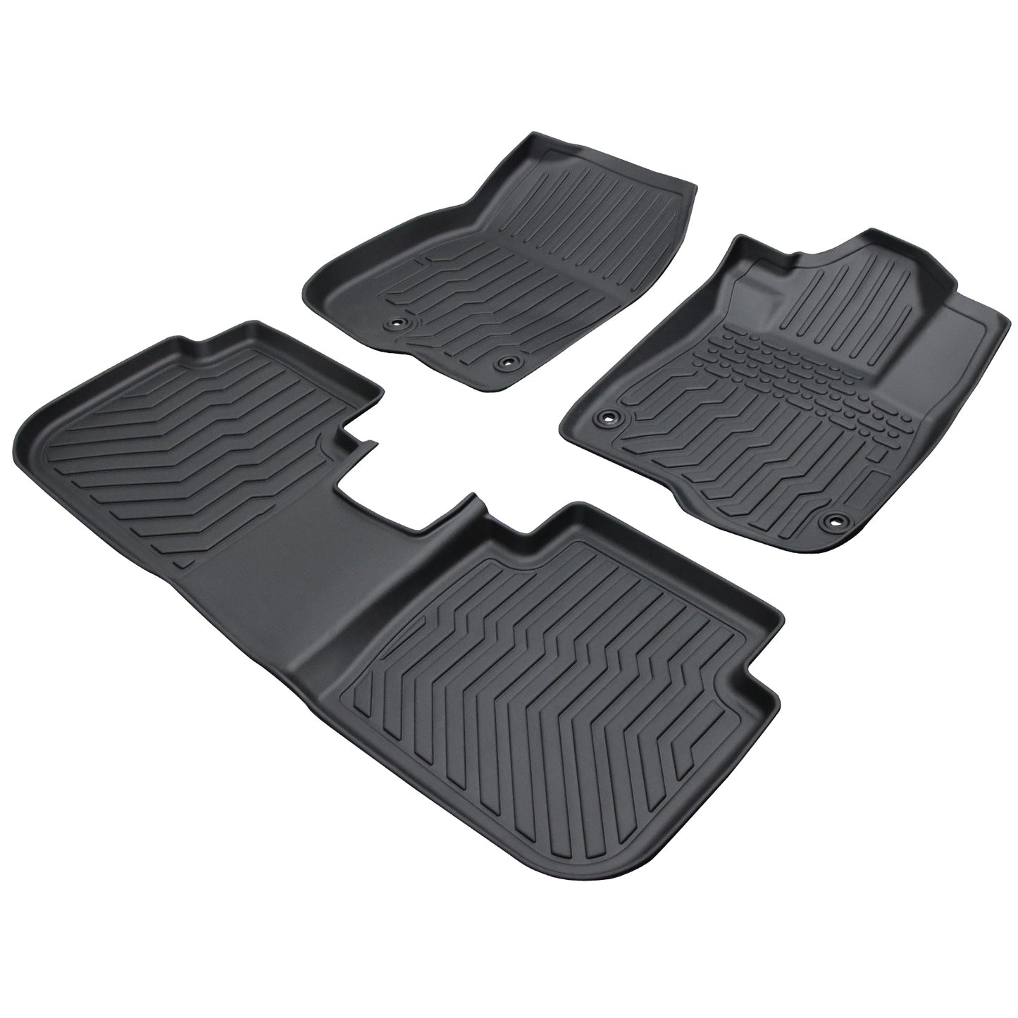 Car Floor Mats For 23-24 CRV Hybrid Black All-Weather TPE Rubber Car Mats