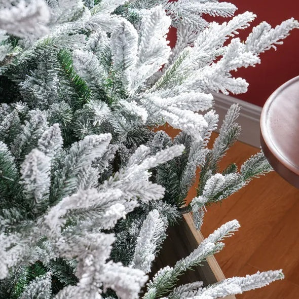 HOMCOM 6 Foot Artificial Christmas Tree, Pine Hinged Xmas Tree With 795 Realistic Branches, Steel Base, Auto Open, Green