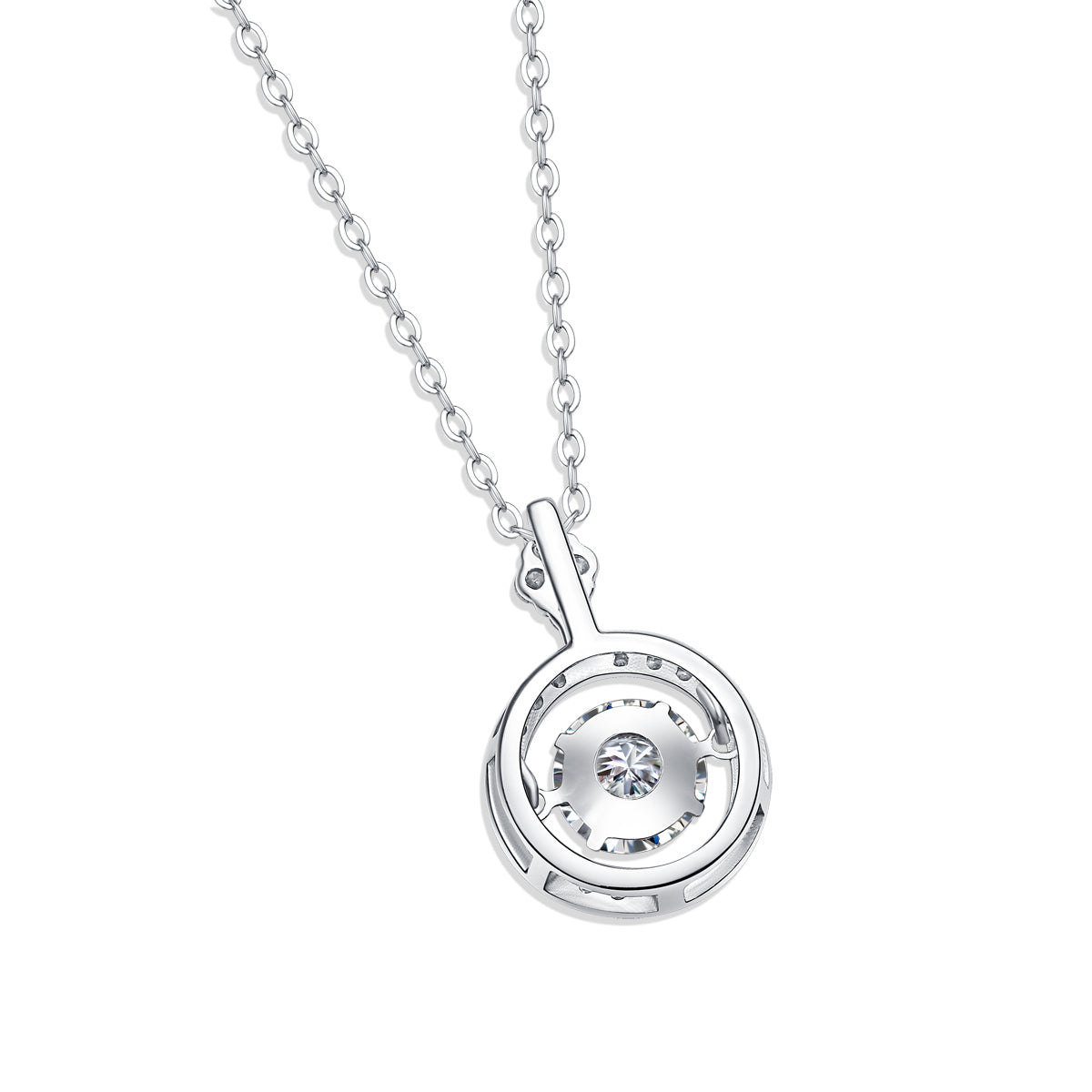 Touch - A Fashionable And Trendy Jewelry Necklace Pendant Set With 1-carat Moissanite S925 Sterling Silver And Platinum Plating