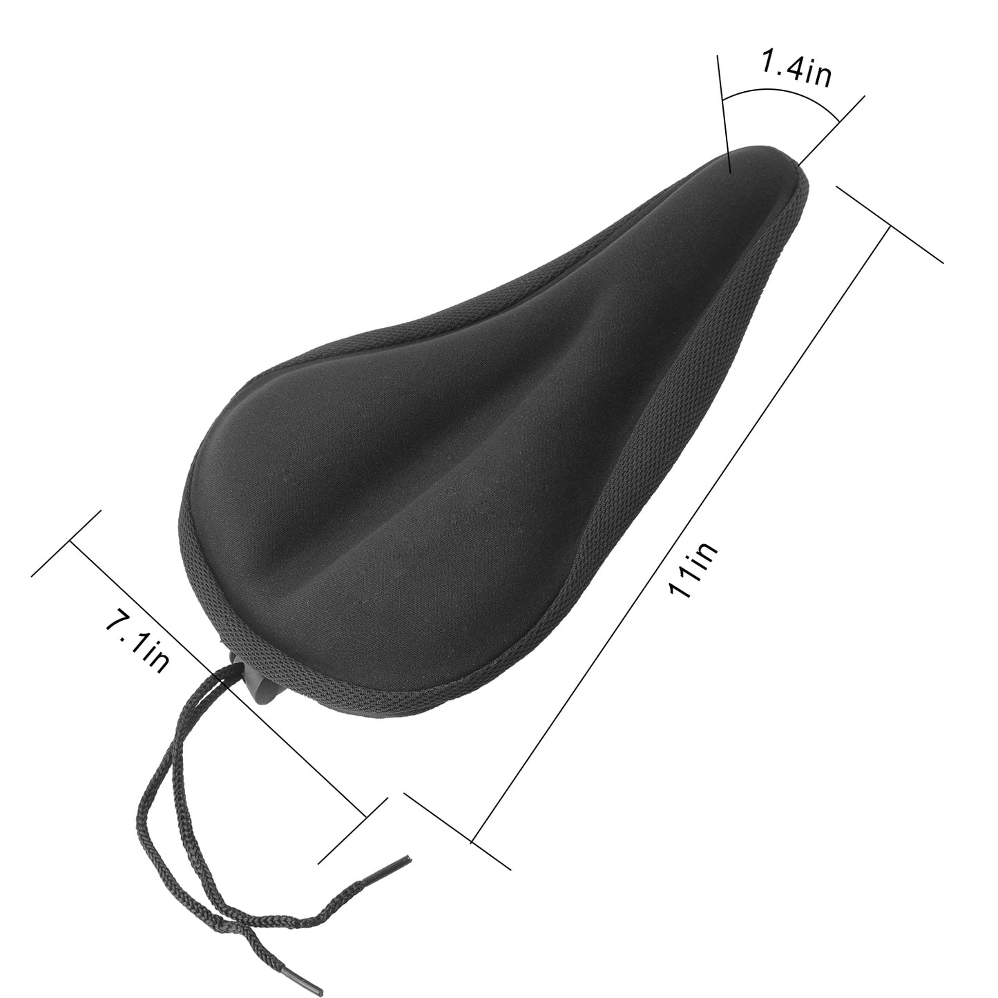 1Pc Bike Seat Cover Anti-Slip Comfortable Bicycle Padded Saddle Cover Wear Resistant Soft Gel Cushion For Narrow Bike Seats Mountain Bike Seat