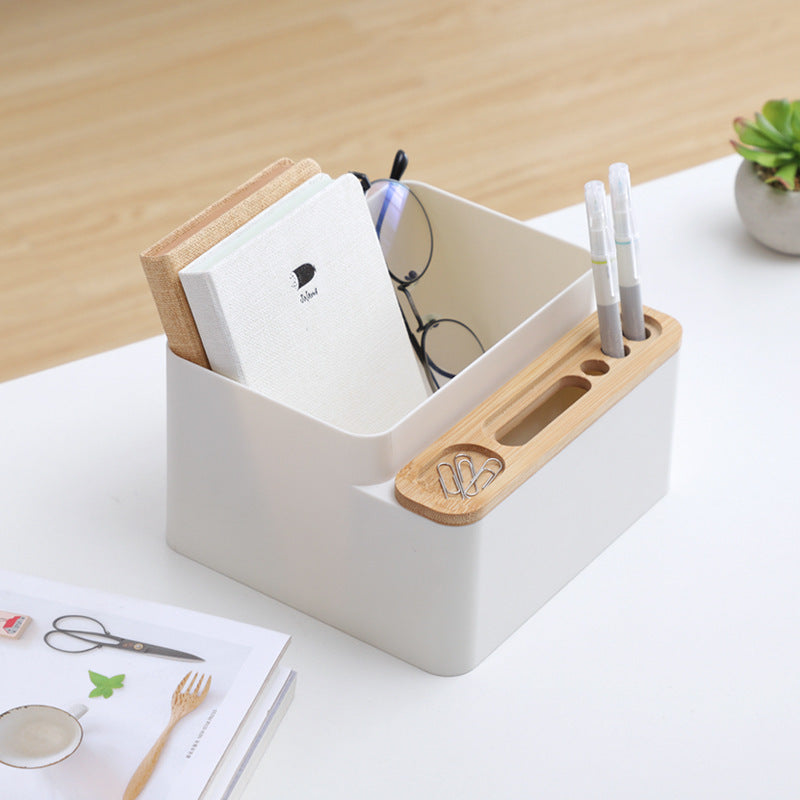 Nachuan desktop finishing box wholesale creative household goods makeup box multi-functional wooden plastic duxer storage box