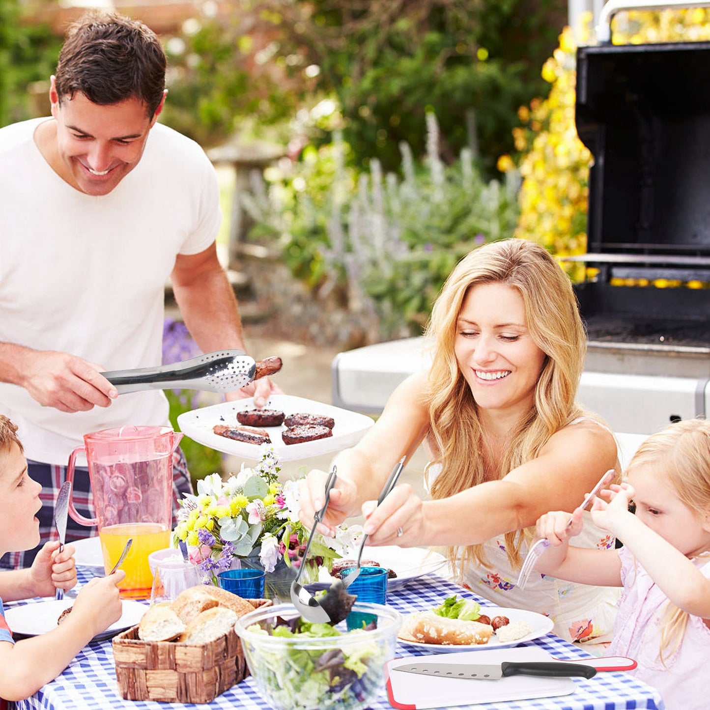 19Pcs Camping Cooking Utensil Kit Portable Picnic Cookware Outdoor Kitchen Equipment Gear Campfire Barbecue Appliances With Storage Bag