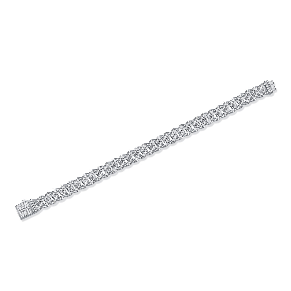 1The Light Of Faith Luxury Fashion Mossan Diamond S925 Silver Bracelet Prohibit TikTok sales