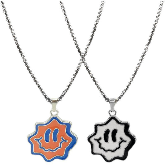 Wave Face Necklace Hip-hop Pendant Popular Jewelry Funny Street Accessories