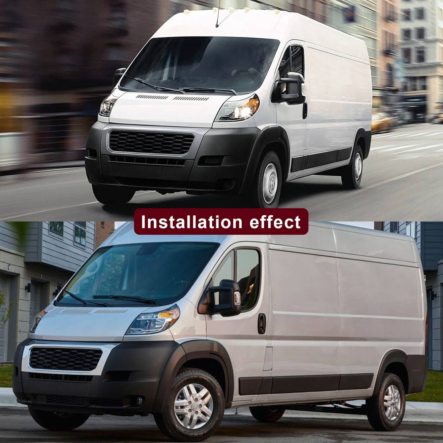 Front Grill For 2019-2022 Ram ProMaster 1500 2500 3500 Gloss Black