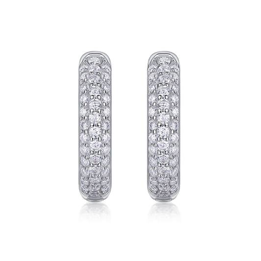 1Corner Star Diamond Set Moissanite Silver Earrings Luxury Fashion Diamond Earrings Stud Earrings Prohibit TikTok sales