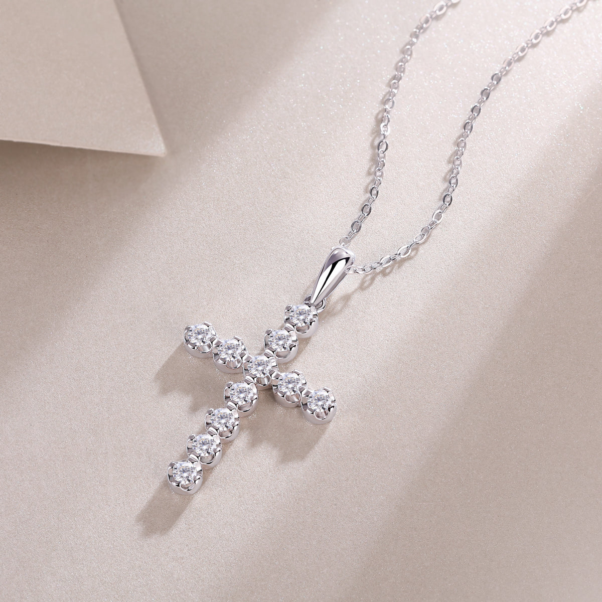 1Entrust Luxury Fashion Diamond Pendant Necklace Set With Mosan Diamond Silver Ornaments Prohibit TikTok sales