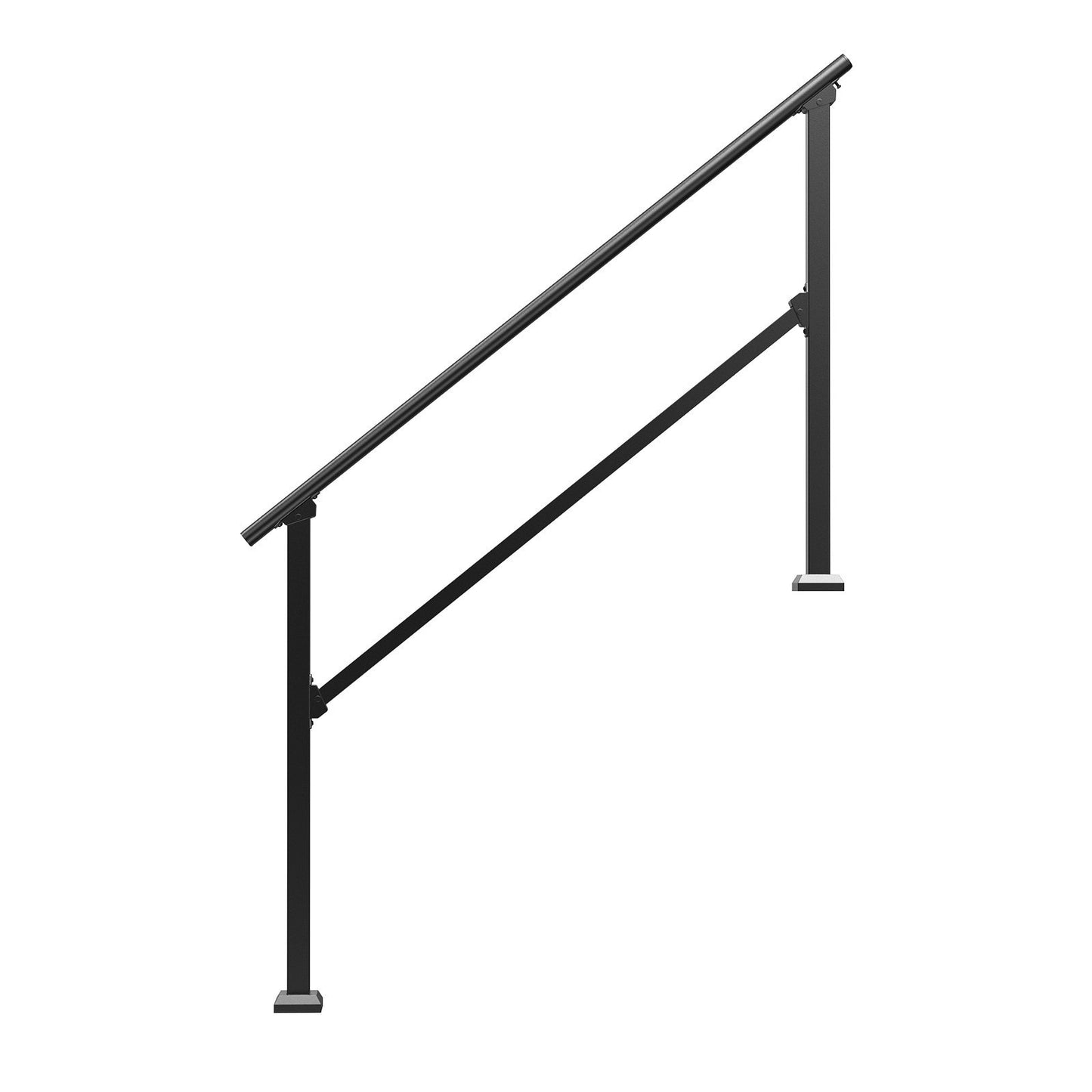 VEVOR 4-5 Handrails For Outdoor For Seniors Porch Deck Black Square Tube Steel