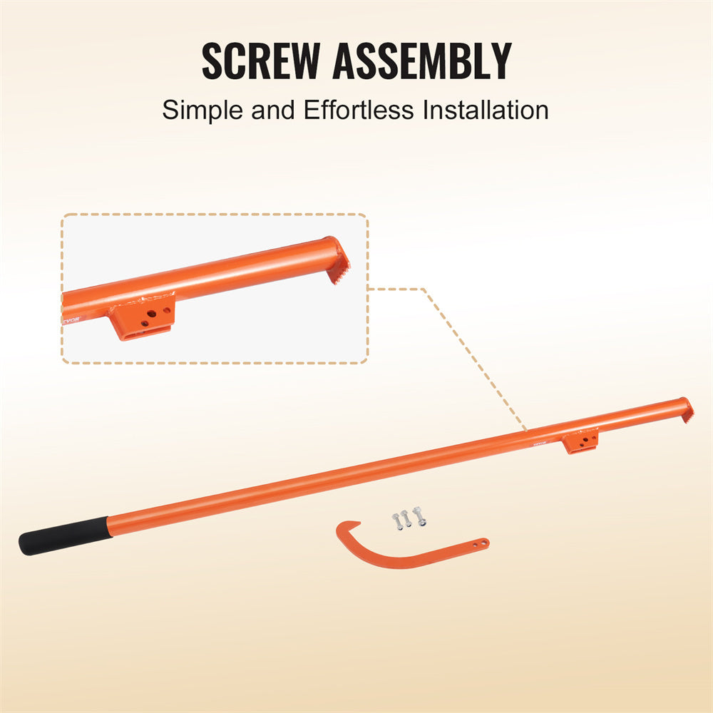 VEVOR Cant Hook Tool 59 In Heavy Duty Steel Log Roller Forestry Logging Tools