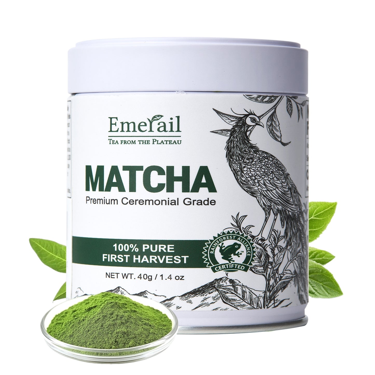 Only Self Pickup-Ceremonial Grade Matcha Green Tea Powder,Premium First Harvest Unsweetened,1 0 0 Pure Matcha ForLattes,Smoothies,and Baking  40g  1.4oz