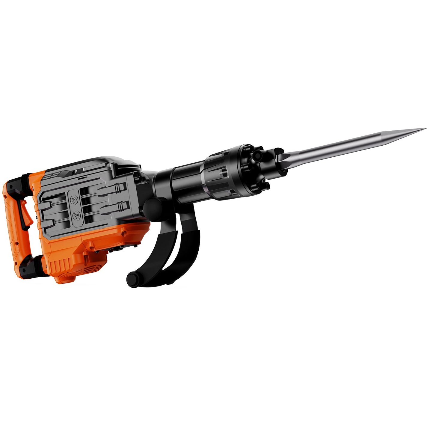 Demolition Jack Hammer, 3500W Jack Hammer Concrete Breaker, 2pcs Chisel With Gloves  360C Swiveling Front Handle For Trenching, 1900 BPM Heavy Duty Electric Jack Hammer, Black