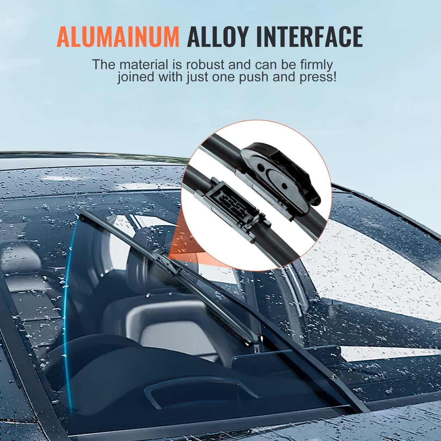 VEVOR 24 Rubber Wiper Blades, 61 Cm Universal Replacement Wind Shield Wiper