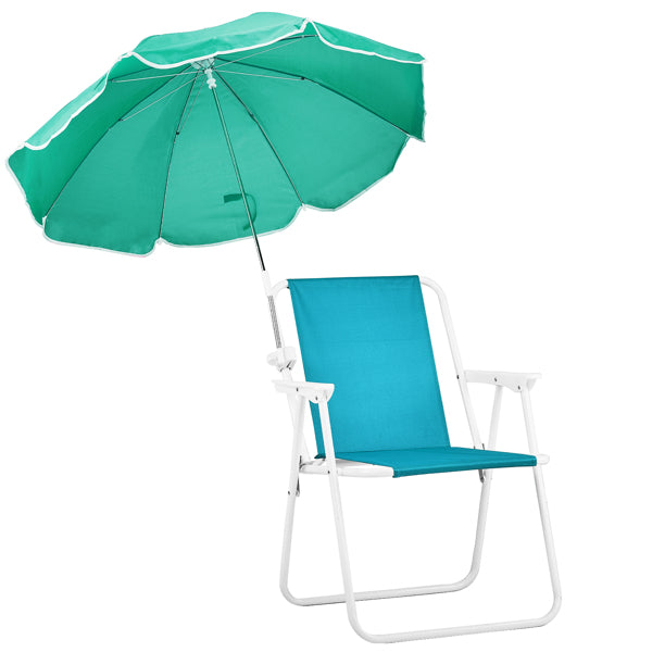 Folding Beach Chair With Umbrella For Adults, Lightweight Porable Camping Chair With 265lbs Capacity For Travel Picnic Concert & Outdoor Activities